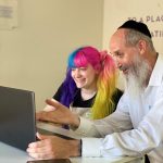 Avital Goel - CEO Susans House - teaches one of our girls digital skills